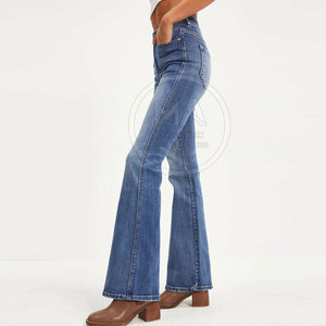 กางเกงยีนส์ผู้หญิงขนาดใหญ่พิเศษกางเกงยีนส์ผ้าฝ้าย100% สำหรับออกกำลังกายกลางแจ้ง - Product Image 3