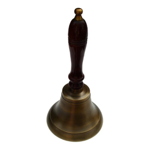 Campanas de mano de latón para manualidades de Metal con mango Acabado de latón antiguo para Navidad y regalos náuticos hechos a mano - Product Image 1