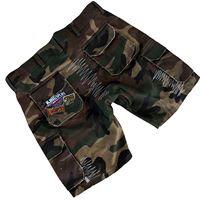 Shorts en jean patchwork camouflage pour homme, style cargo, streetwear, avec motifs graphiques, coupe courte, décontractés, pour l'été