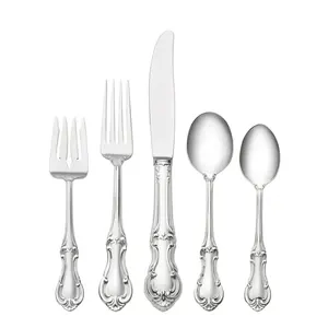 Juego de cubiertos con mango de nácar de acero espejado de alta calidad con cabeza de acero inoxidable brillante Juego de cubiertos Boda de lujo - Product Image 1