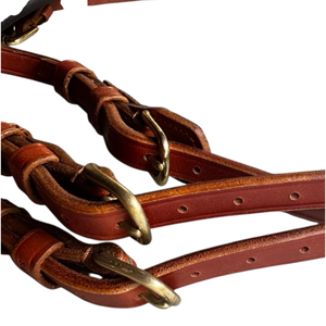 Brida de caballo de cuero anatómico Premium, banda para la nariz acolchada, costura elegante, cómodo equipo de tachuelas para montar en inglés, personalizado - Product Image 4