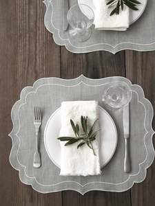 Manteles individuales de lino de mesa bordados estilo granja rústica adecuados para mesas de comedor de madera rincones de desayuno y patios - Product Image 5