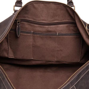 Sacs de voyage en cuir personnalisés de haute qualité avec logo imprimé, vente en gros de sacs de voyage en cuir vierges avec logo personnalisé, mode - Product Image 5