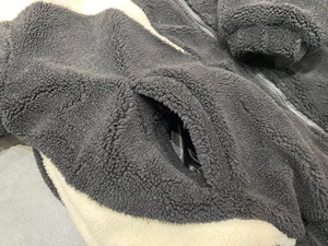 Colorblock Patchwork col montant Baggy Sherpa polaire veste pour l'hiver - Product Image 3