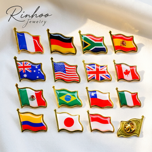 Épingles à drapeau national RINHOO, épingles à revers avec drapeaux de pays (USA, Espagne, France), badges pour vêtements, sacs, chapeaux, cols, bijoux, accessoires, cadeaux - Product Image 1