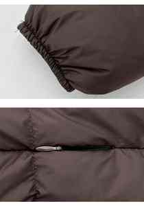 Chaqueta de invierno ultracorta de cintura alta para mujer, pequeño pato blanco claro, cuello levantado, cierre de cremallera, estilo de calle personalizable - Product Image 5