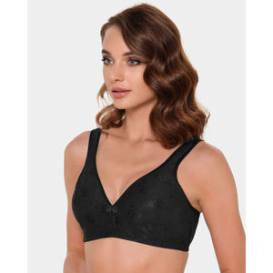 Lady Girl Floral Printed <b>Wire</b>-Free Full Cup Bra Lace Pocket Prosthesis Breathable Comfort-Fit <b>Thin</b> Hook Closure Tube Top Style - Product Image 1