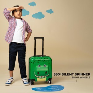 กระเป๋ารถเข็นเด็ก18นิ้วกระเป๋าเดินทางเด็กน้ำหนักเบามีล้อลากลายสัตว์การ์ตูนกระเป๋าขึ้นเครื่องบิน - Product Image 4