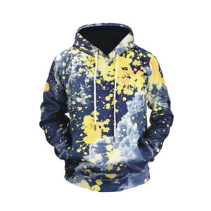 Alta calidad logotipo personalizado pulóver cálido Sudadera con capucha de gran tamaño de tela de poliéster hombres de impresión Sudadera con capucha al por mayor - Product Image 1