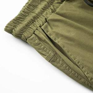 New Design Front Pockets 100% Cotton Solid High Street <b>Elastic</b> <b>Waist</b> Men's <b>Cargo</b> <b>Shorts</b> High Quality Breathable Eco-Friendly OEM - Product Image 6