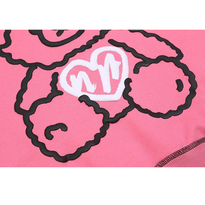 เสื้อฮู้ดพิมพ์ลายพัฟเฮฟวี่เวทเสื้อฮู้ดไหล่ตกผ้าคอตตอนเทอร์รี่ - Product Image 6