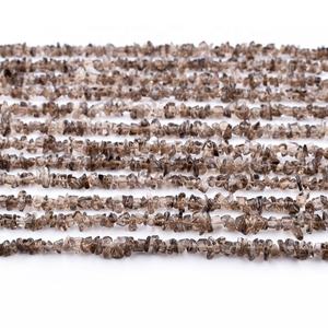 Chips lisos de cuarzo ahumado natural sin cortar, hebra de cuentas de piedras preciosas sueltas a precio mayorista, cuentas de cuarzo hechas a mano, fabricación de joyas a granel - Product Image 6