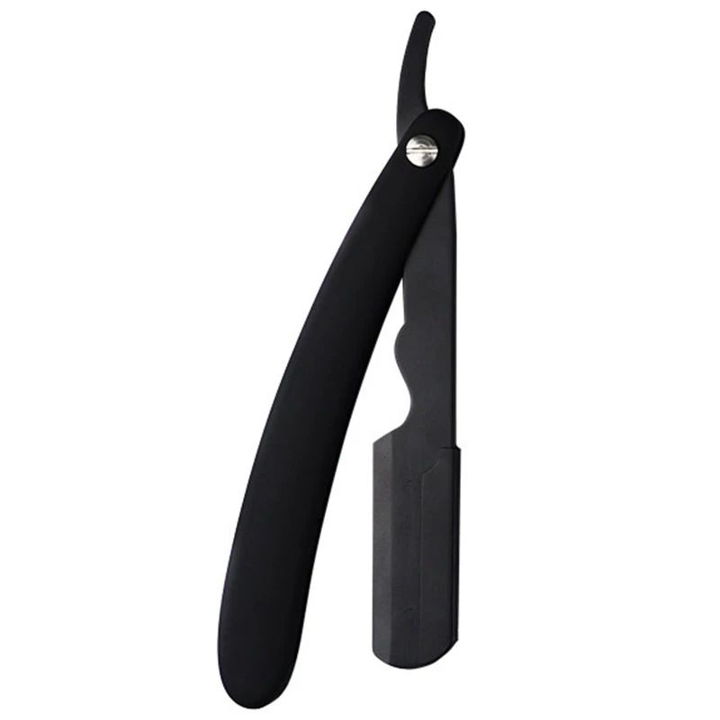 Classic Black Folding Shaving Knife Men Best Stainless Steel Straight Razor Shaving Armpit Pubic Hair Disposable Barbers Shavers