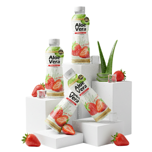 Jus aromatisé à l'aloe vera et à la fraise OEM/ODM, faible teneur en sucre, emballage PET/CAN - Product Image 5
