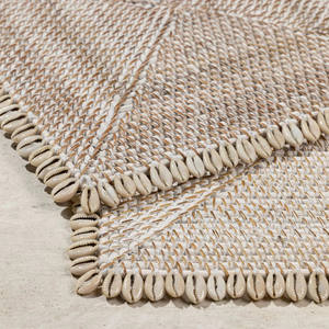Elegant new seashell <b>rattan</b> <b>placemat</b> design, handcrafted in Vietnam. OEM/ODM customization with factory-direct wholesale pricing - Product Image 2
