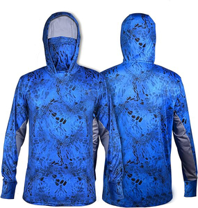 Jersey de pesca para hombre de diseño personalizado UPF50 protección solar secado rápido manga larga poliéster transpirable y estampado por sublimación - Product Image 1