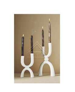 Portavelas de hierro de metal con acabado antiguo clásico para decoración de granja moderna, ambiente romántico y decoraciones de boda Rústicas - Product Image 6