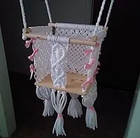 Balançoire pour bébé en macramé, faite à la main, siège confortable pour bébé