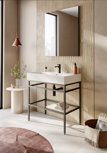 Mueble de baño contemporáneo Lavabo de cerámica de un solo cajón - Product Image 2