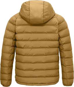 Veste matelassée en toile légère avec capuche pour hommes, imperméable, chaude et isolée pour le ski et les voyages décontractés - Product Image 6