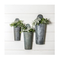Pot Bunga Dinding Minimalis Ringan Desain Sepeda, Dapat Disesuaikan, untuk Rumah & Taman, Set 2 Pot Logam Galvanis untuk Balkon
