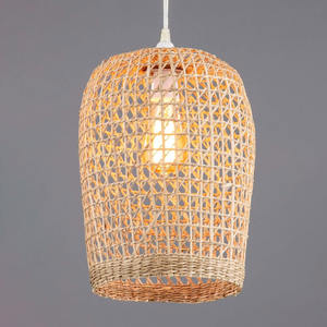 Lustre de luxe élégant pendentifs en paille naturelle lustres en jonc de mer faits à la main abat-jour à bas prix - Product Image 2