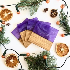 Posavasos de resina hechos a mano de primera calidad con acabado suave, perfectos para uso en eventos, cenas elegantes e interiores elegantes - Product Image 6