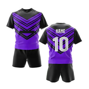 ชุดเสื้อผ้ารักบี้ผู้ชายชุดเครื่องแบบกีฬาสำหรับทุกเพศเสื้อ100% โพลีเอสเตอร์ปรับแต่งโลโก้ได้ - Product Image 4