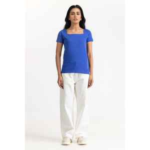 Camiseta de Punto Azul Rey para Mujer, Modelo 231-213-006 - Product Image 3