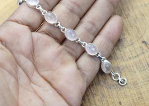 Handmade Silver Boho Style <b>Bracelet</b> Jewelry 925 Sterling Silver <b>Rose</b> <b>Quartz</b> Gemstone Trending <b>Bracelet</b> Jewelry For Women Gift - Product Image 4
