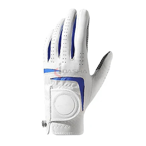 Guantes de golf unisex de calidad superior con logotipo personalizado de impresión profesional de cuero blanco al por mayor a granel bajo MOQ - Product Image 1