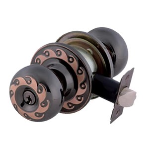 Bouton de porte rond noir avec motif gravé parfait pour les portes en bois dans les maisons, les bureaux, les appartements et les intérieurs décoratifs - Product Image 6