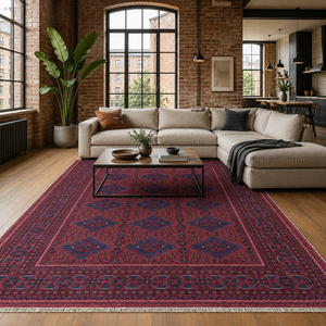 Netline Home Strong Heritage Deep Red Washable <b>Rug</b> - Product Image 1