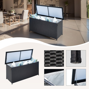 Large Wicker Box Rattan Outdoor <strong>Storage</strong> Box Patio <strong>Cushion</strong> <strong>Storage</strong>, Waterproof <strong>Storage</strong> Box for Patio Furniture, Garden Tools - Product Image 4