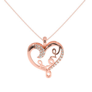 Colgante de Corazón Abierto AJRETAIL - Diamante Natural de 0.07 Quilates, Color EF, Claridad VS - Product Image 2