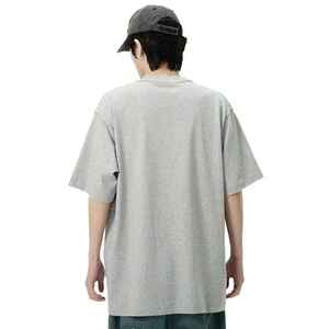 เสื้อยืดผ้าฝ้าย100% ออกแบบได้ตามที่ต้องการสำหรับผู้ชายเสื้อยืดธรรมดาทรงหลวมใส่เล่นฟิตเนสแบบลำลอง - Product Image 2