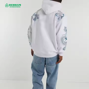 Sweat-shirt à capuche uni personnalisé pour homme, 100% coton, molleton épais et lourd / French Terry, séchage rapide - Product Image 2