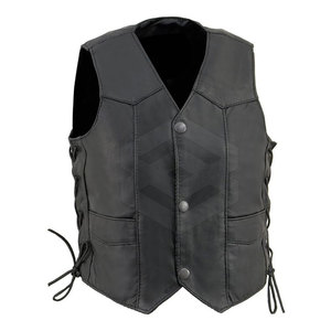 Chaleco de Motocicleta de Cuero Personalizado, Chaleco de Motociclista de Cuero en Venta 2026 - Product Image 1