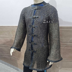 Camisa de Cota de Malla Medieval Premium, Hecha a Mano, de Acero Inoxidable, Huberk, Disfraz Histórico para Recreación, Ferias, Cosplay y Eventos - Product Image 4