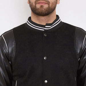 Vêtements d'extérieur Veste universitaire pour hommes au dernier prix Veste de baseball longue tendance pour hommes au design bon marché Veste avec logo imprimé - Product Image 6