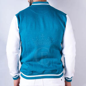 Dernière conception hommes Letterman veste col montant logo personnalisé couleurs 100% coton tailles personnalisées-vêtements de mode en gros - Product Image 3
