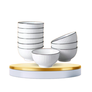 Venta caliente Simplicidad Cuenco de arroz de cerámica Juegos de vajilla Cuencos de cerámica redondos baratos Utensilios de cocina cuenco de arroz shantian hecho en Vietnam - Product Image 4