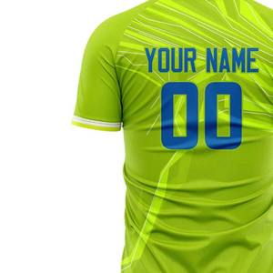 Camiseta de fútbol de ropa deportiva personalizada de tela de poliéster 100% ligera OEM para clubes y ropa deportiva con impresión por sublimación - Product Image 2