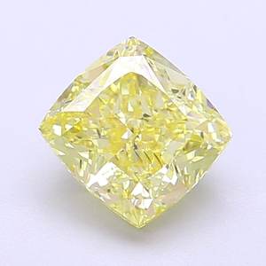 Cushion - Diamante Cultivado en Laboratorio de Color Amarillo Intenso Fantasía VS2 de 1.52 ct - Product Image 1