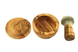 Bol décoratif Meena en bois naturel fabriqué à la main, petit bol à soupe en bois fait à la main pour la nourriture à la maison en métal - Product Image 3