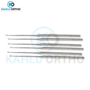 10 Uds. Impresión de logotipo personalizado de acero inoxidable hacer propio recién llegado curetas de oído de buena calidad instrumentos ENT de KAHLU ORTHOPEDIC - Product Image 5