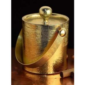 Modern Design Brass Cylindrical Beverage <b>Ice</b> <b>Bucket</b> with New Design for Beverage <b>Gold</b> Color Cooler & Container - Product Image 4