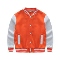 Vestes d'université pour enfants avec manches en cuir veste letterman en gros vierge 2022 garçons enfants veste de baseball