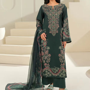 Best Offer for <b>Mixed</b> Print Pakistani Women's Shalwar Kameez Dupatta Dress Summer Winter Collection Premium Lawn <b>Fabric</b> Minimum - Product Image 1