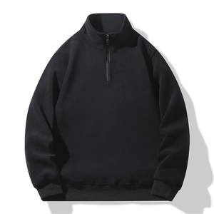 Fabricante Fashion Street Wear Sudaderas con capucha y pulóver para hombre Turn Down Neck & Zipper Design 100% Pure Cotton Sweatshirt - Product Image 3